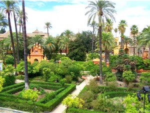 garten des königlichen alcazars von sevilla